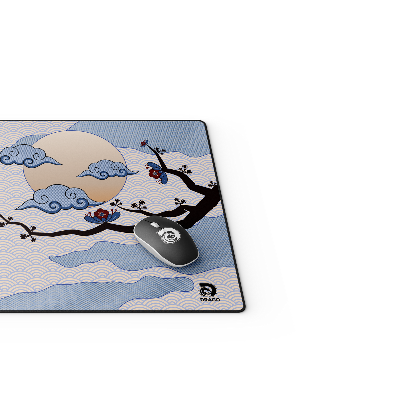 Cherry Blossom Blue Gaming Mouse Pad