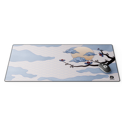 Cherry Blossom Blue Gaming Mouse Pad