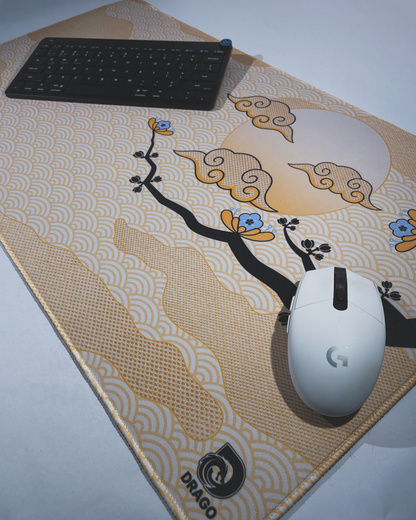 Cherry Blossom Yellow Gaming Mouse Pad