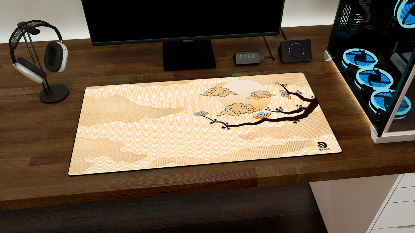 Cherry Blossom Yellow Gaming Mouse Pad